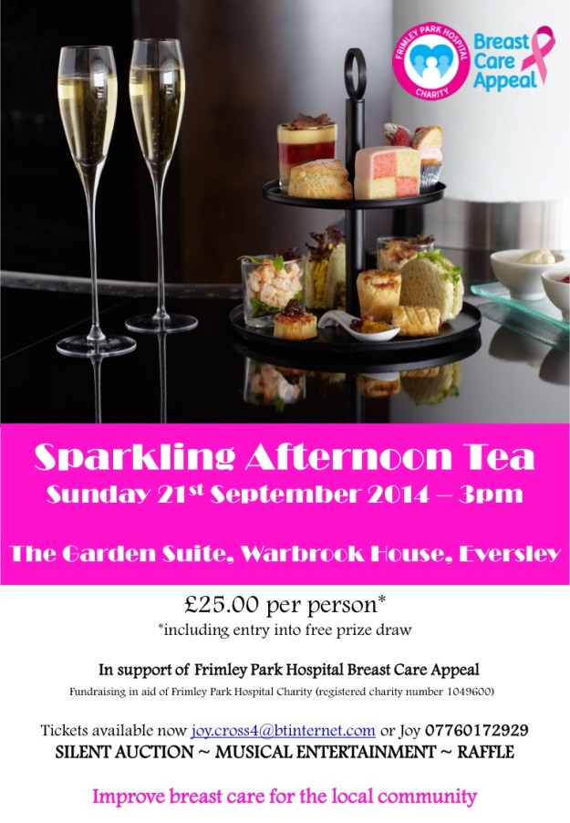 Sparkling Afternoon Tea - Breast Care Appeal - Frimley Park Hospital